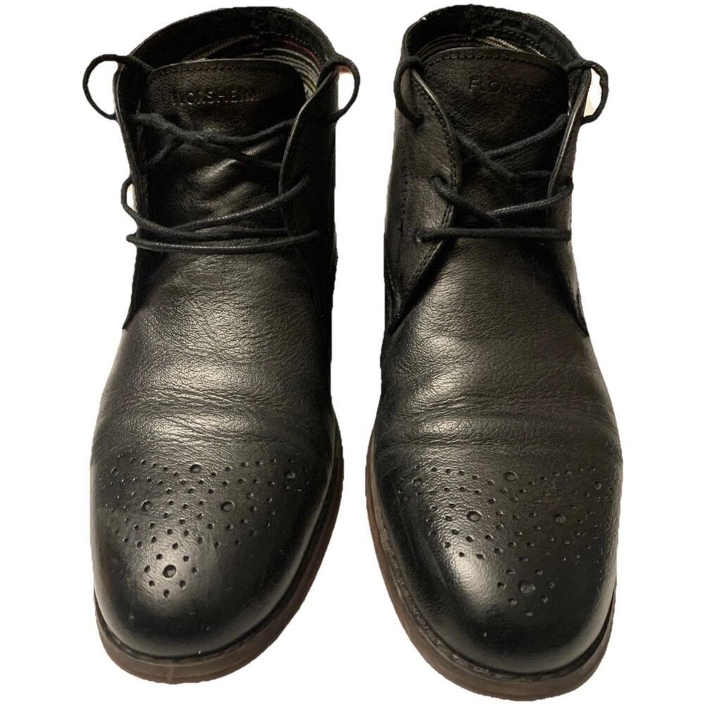 Florsheim Men’s Black Leather Oxford Dress Shoes Wingtip Lace Up 8.5D
